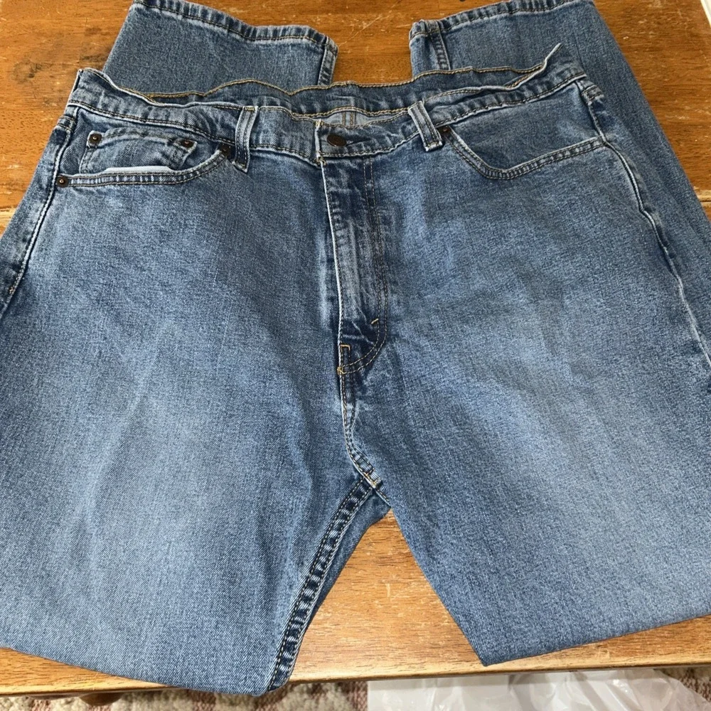 LEVIS 505 Jeans Mens 38x30 Classic Straight Leg Medium Wash Blue Denim